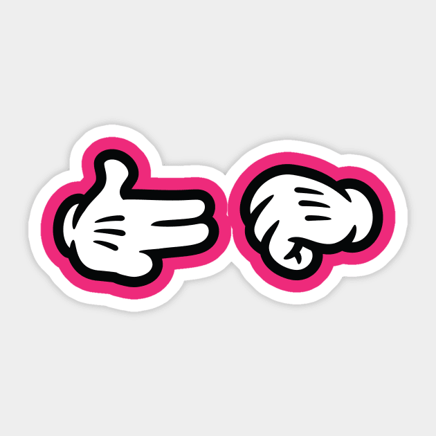 Run the Jewels Cartoon Hands Logo Sticker by Pufahl